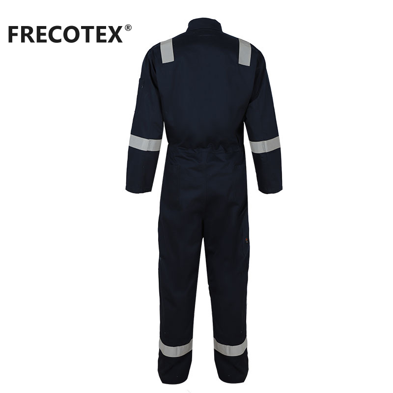 Wholesale Men Safety Fire Retardant Coverall Industrial Workwear Mechanics Oil Resistant Fireproof Working FR Coveralls