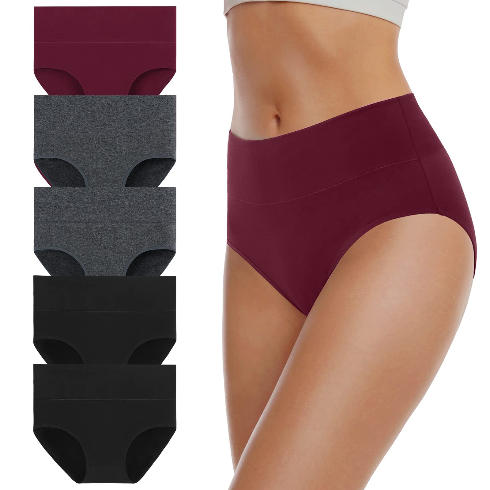 Underwear for Women's Cotton Underwear High Waisted Full Coverage Ladies Panties Dropshipping