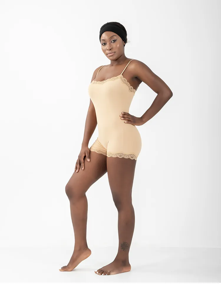 Lace Bodysuit Shapewear Smooth Material