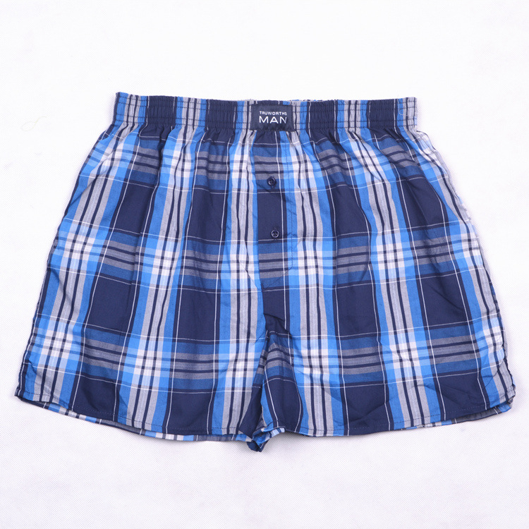Wholesale Arrow Pants Underwear Europe Large Size Cotton Striped Breathable Men's Boxer Shorts