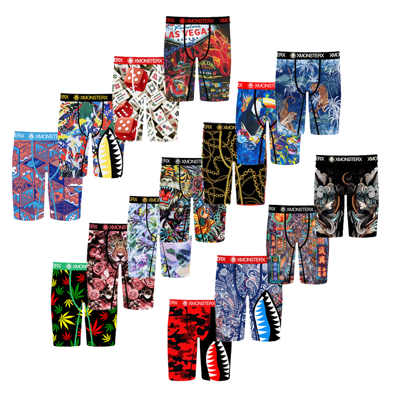 Wholesale New Style Breathable Workout Men Underwear Customized Design ETHICA Mens Boxer Fashion Striped Boxer Briefs