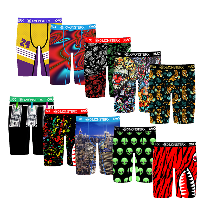 Wholesale New Style Breathable Workout Men Underwear Customized Design ETHICA Mens Boxer Fashion Striped Boxer Briefs