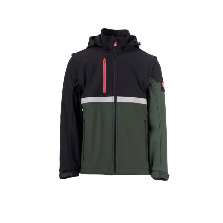 Hot Selling Detachable Sleeve Soft Shell Jacket Casual Workwear Long Sleeved Jacket Vest 2-In-1