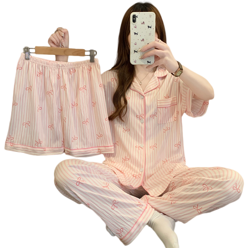2025 Fashion New Short-sleeved Spring and Summer Casual Comfortable Ladies Homewear Pajamas