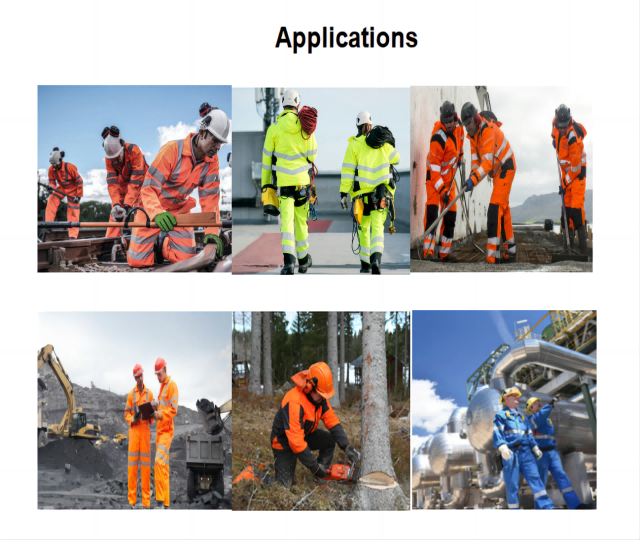 Workwear industrial applications