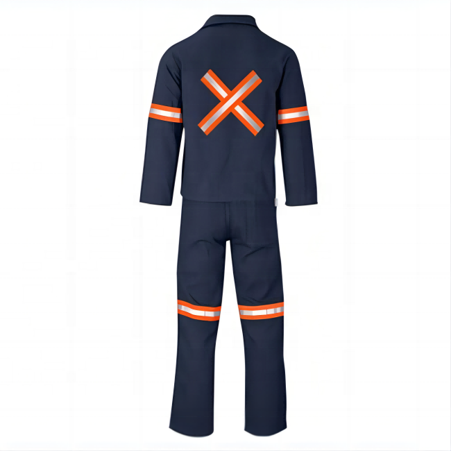 Factory Supply Custom Industrial 100% Cotton Anti-Wrinkle Silk Screen Printed ODM Safety Workwear Uniform Cargo Two-Piece for