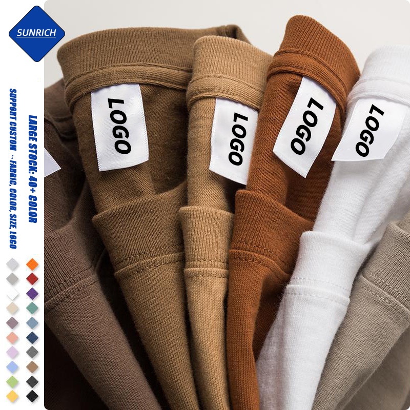 Wholesale High Quality Custom Logo Tee Shirt 230 Gsm Cotton Women's Men's Drop Shoulder Heavyweight T-shirt Oversized T Shirt