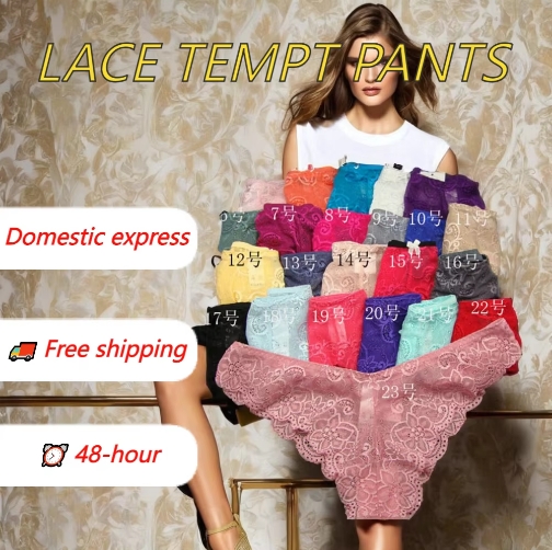 2024 Assorted Color Transparent Design Temptation Perspective Pants Women Lace Underwear Random Mix Women Underwear
