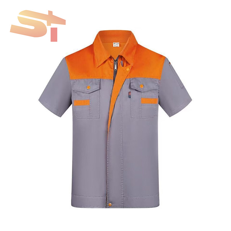 SIKE Summer Short-sleeve Protective Workwear Wear-resistant and Dirt-resistant Factory Workshop Auto Repair Uniforms