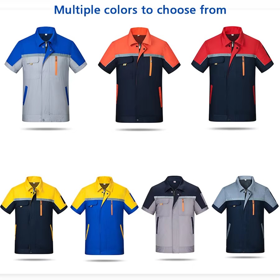 Wholesale High Quality Working Clothes Durable Uniform Work Set Custom Design Short/Long Sleeve Work Jacket for Men - LOW MOQ