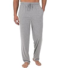 Men's Classic Lounge Jersey Solid Pajama Pants-Summer Casual Soft Cotton Blend Quick Dry Elastic Waistband Drawstring Relaxed
