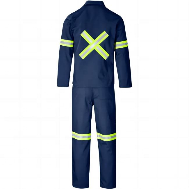Factory Supply Custom Industrial 100% Cotton Anti-Wrinkle Silk Screen Printed ODM Safety Workwear Uniform Cargo Two-Piece for