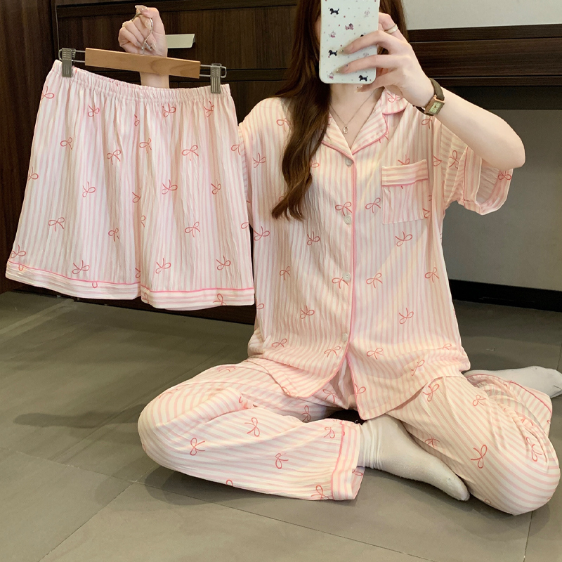 2025 Fashion New Short-sleeved Spring and Summer Casual Comfortable Ladies Homewear Pajamas