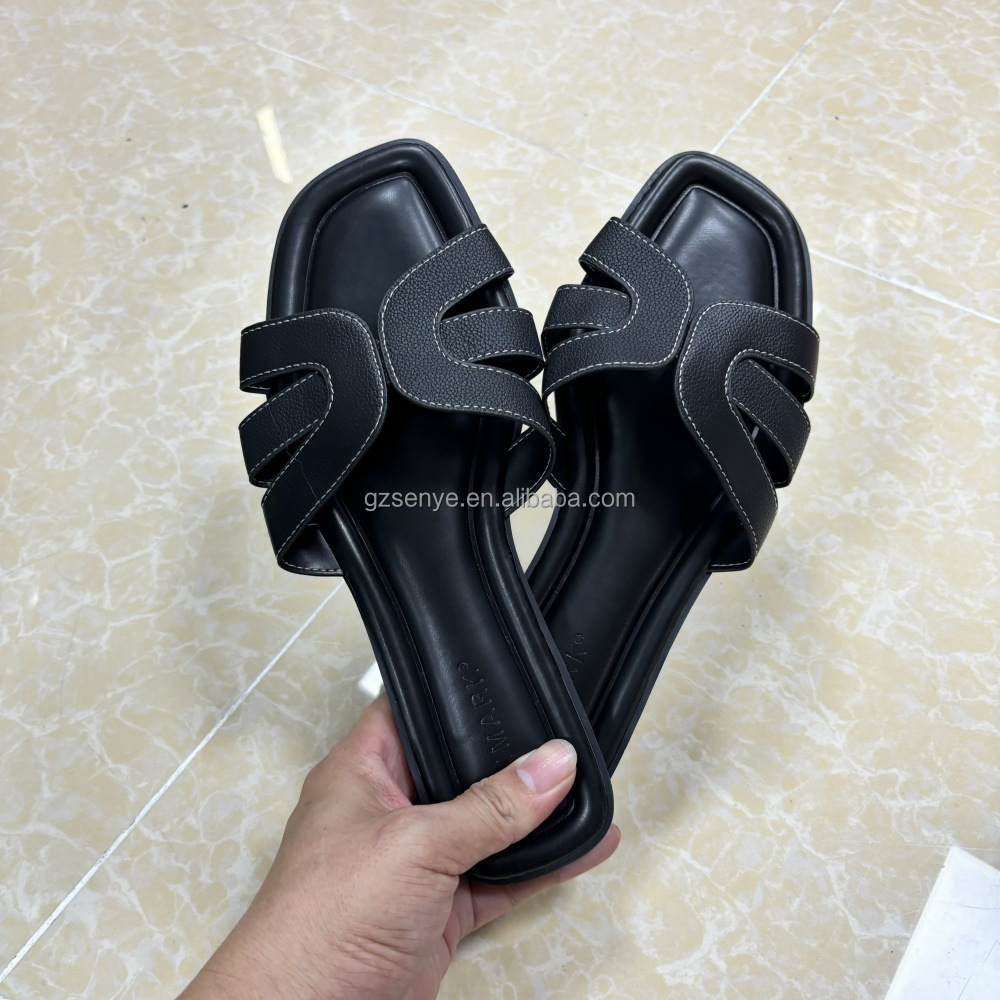 Women's Square Toe Flat Mules Details 1