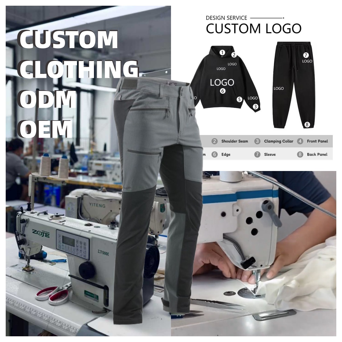 Wholesale Custom Casual Mid Hiking Pants OEM/ODM Outdoor Work Trousers Bulk Order Logo Size Packaging B2B Manufacturer
