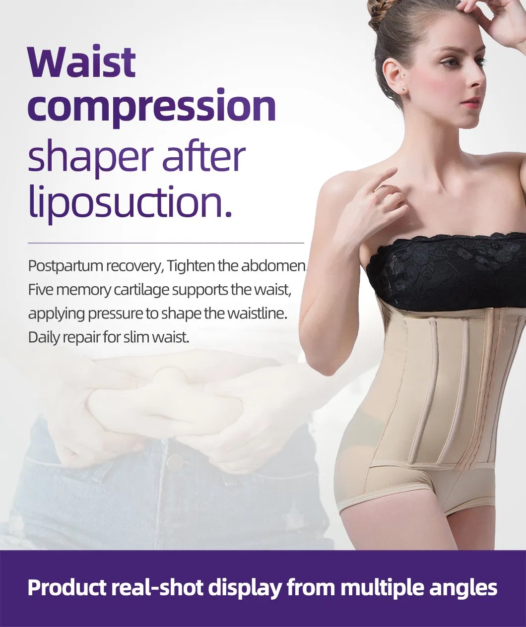 Shapewear with Abdominal Wrap Women High Compression Garments