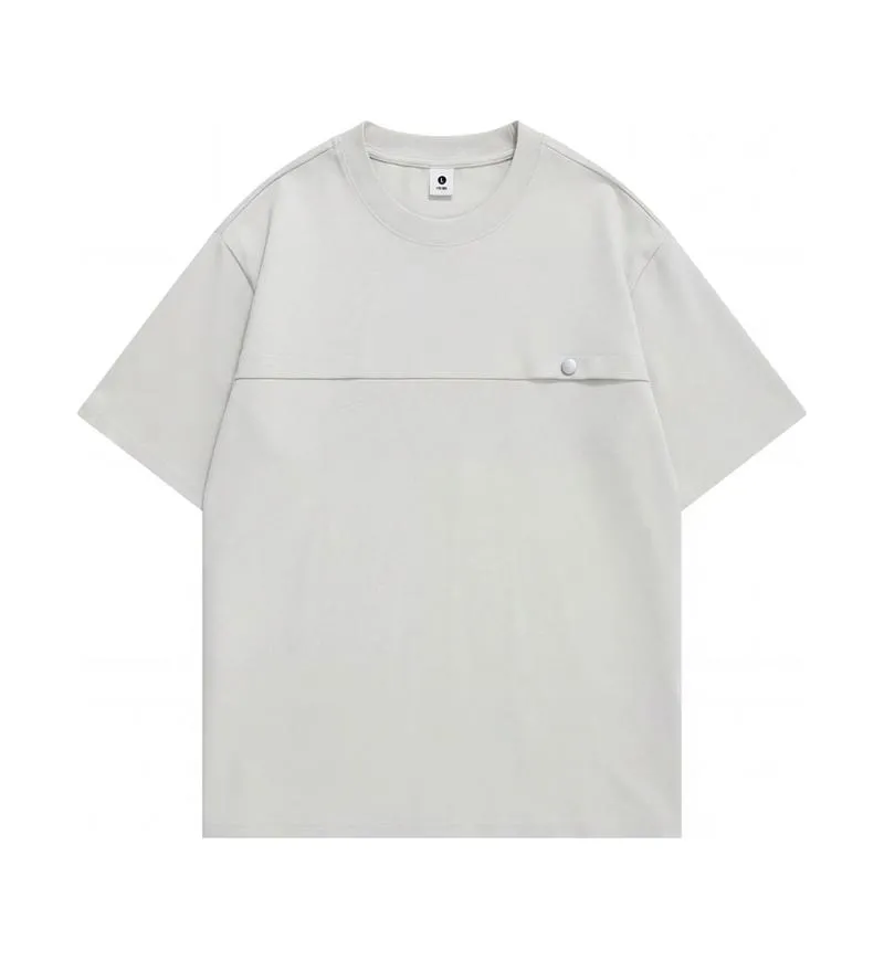High-Quality 240g Cool Touch Button T-Shirt for Men