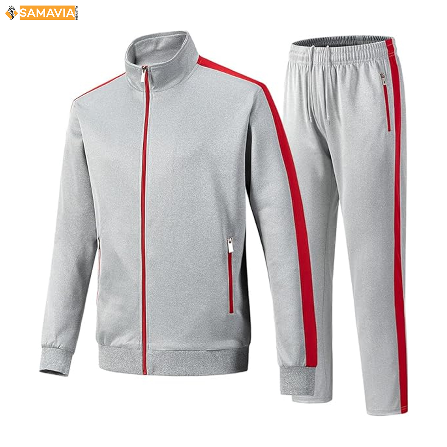 Breathable Solid Fleece Full Sleeve Summer Tracksuit Set Men Women 100% Polyester Regular Fit Samavia Industry 220g 2 1 Design