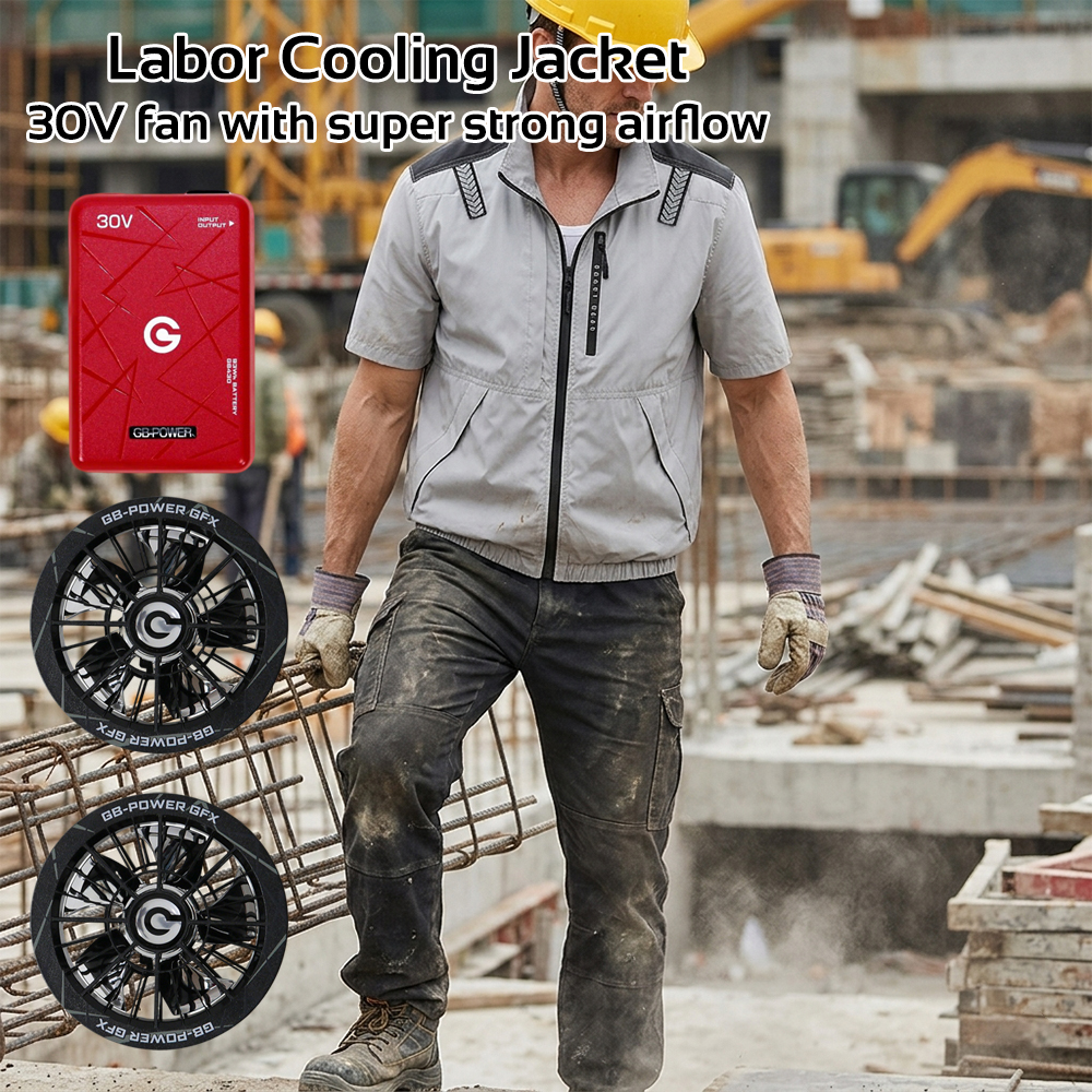 Labor Outdoor Sport Clothes Casual Short Sleeved Work Jacket Hot Sell in Japan Cooling Fan Jacket with 30V Brushless Motor Fan