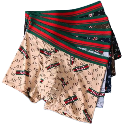 Custom Logo/Design Men's Mid-Rise Breathable Knitted Boxer Briefs Underwear OEM/ODM Service
