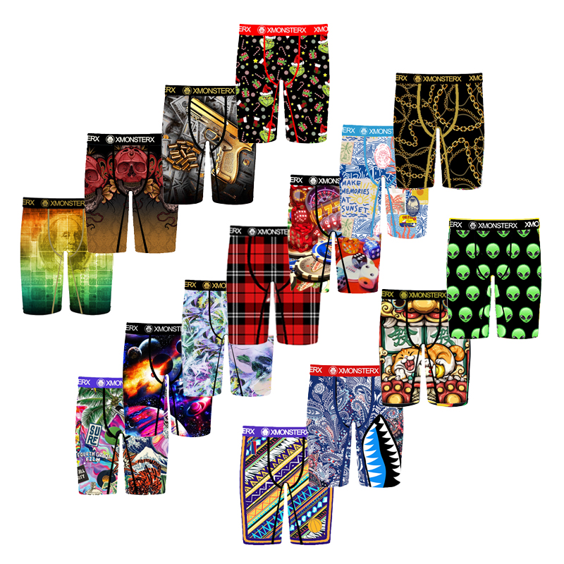 Wholesale New Style Breathable Workout Men Underwear Customized Design ETHICA Mens Boxer Fashion Striped Boxer Briefs