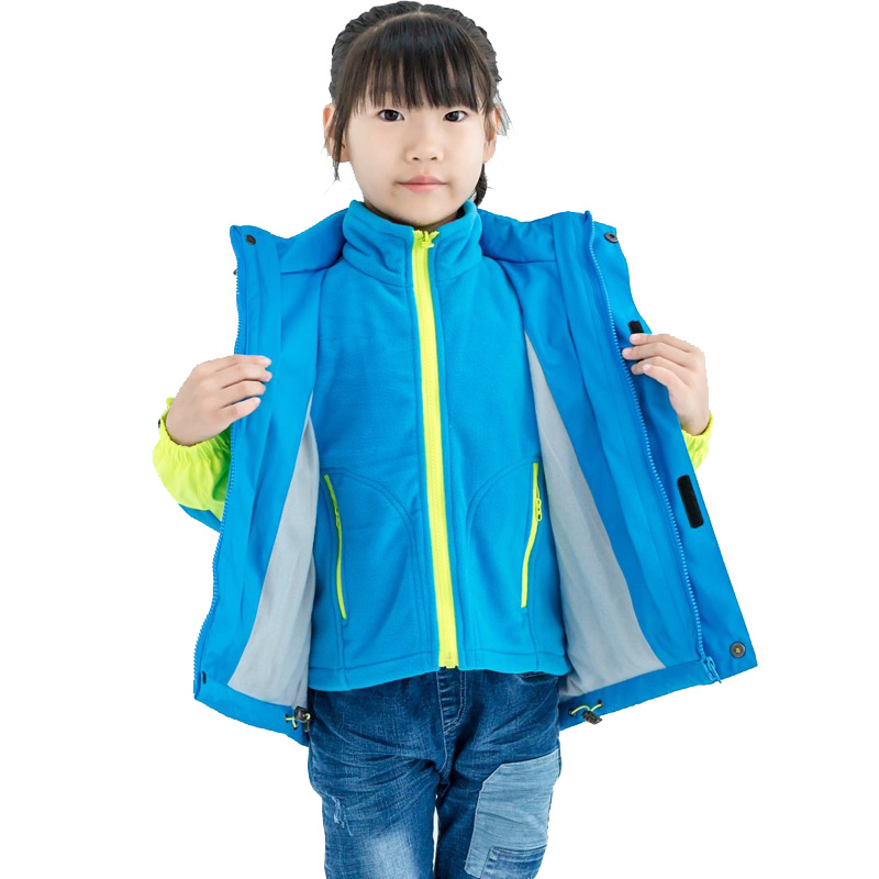 Girl Winter Down Windproof Puff Hoodie Outerwear