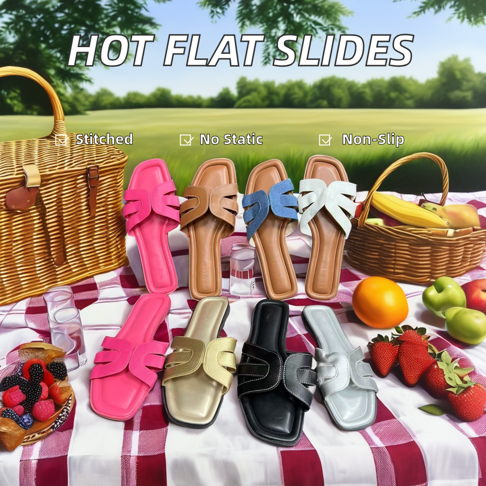 Women's Spring Summer Autumn Square Toe Flat Mules for Fashion Multi-Color Casual Cheap 2025