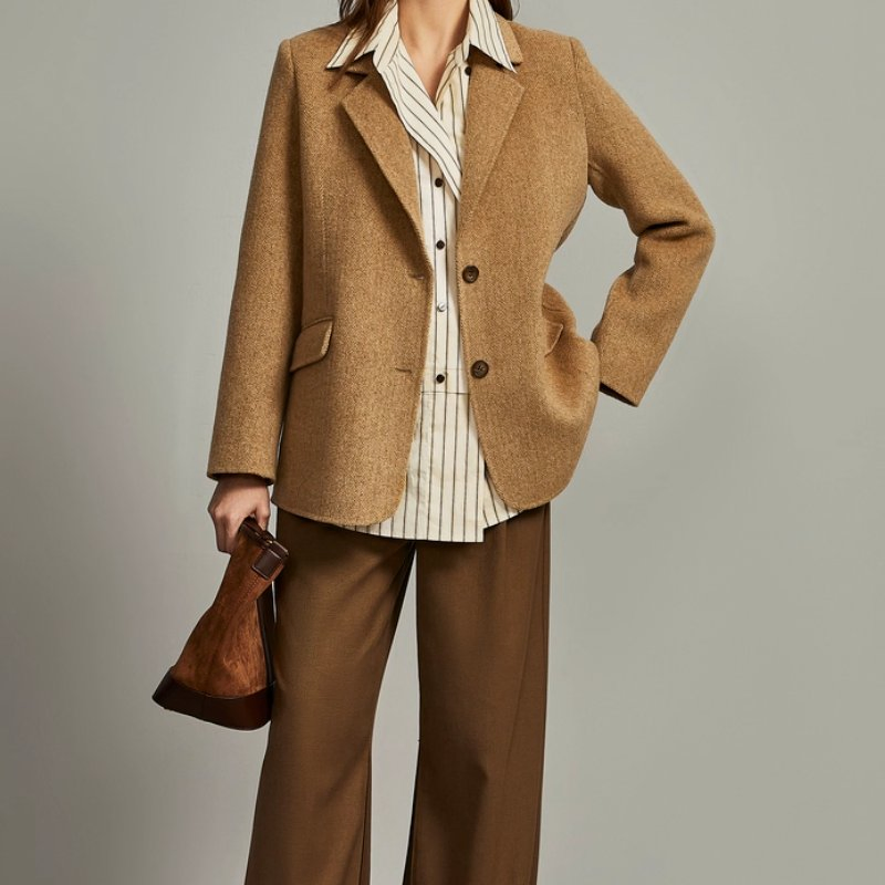 Women's French-Style Premium Wool-Blend Coat - Winter New Arrival Double-Faced Woolen Outerwear