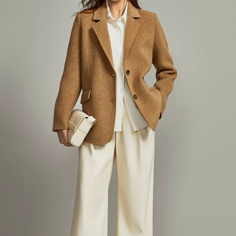Women's French-Style Premium Wool-Blend Coat - Winter New Arrival Double-Faced Woolen Outerwear