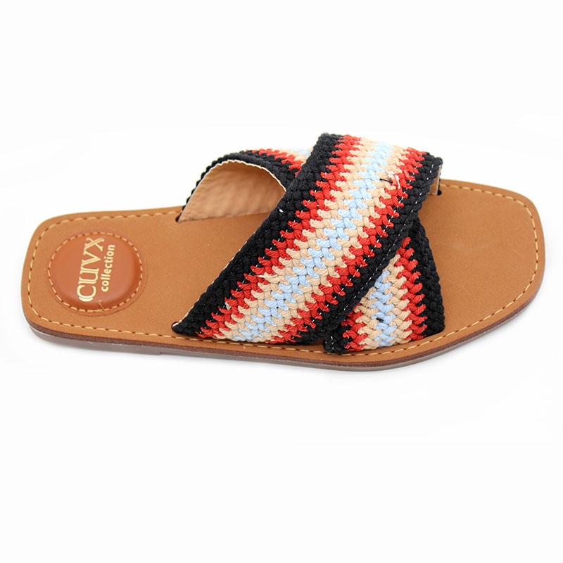Casual Cross-strap Wear Flat Fashion slippers Women's Open Toe Cool Braid Trend New Holiday Light Simple Womens slippers Leisure
