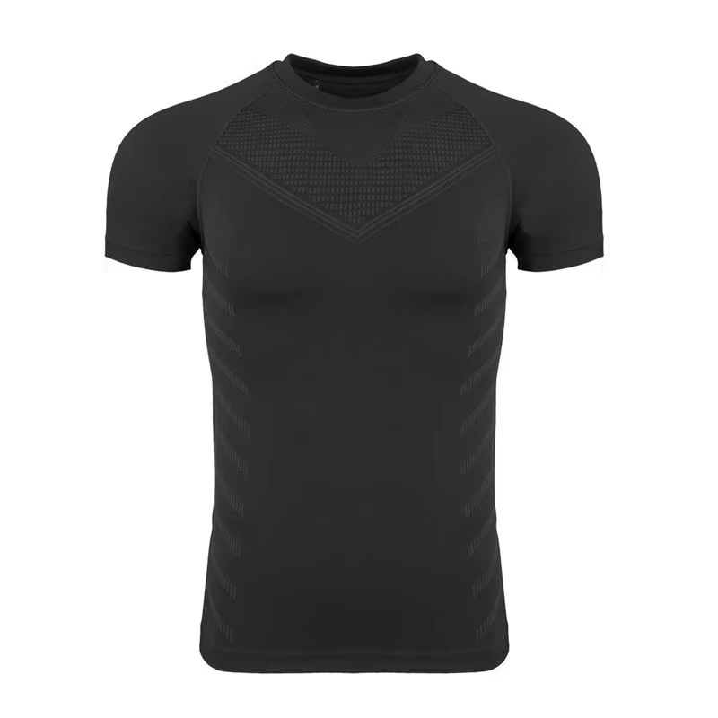 2025 Hot Sale Summer Men's Breathable Rash Guard Casual Fitness Clothes High Elastic Short Sleeve Sportswear Compression Shirts