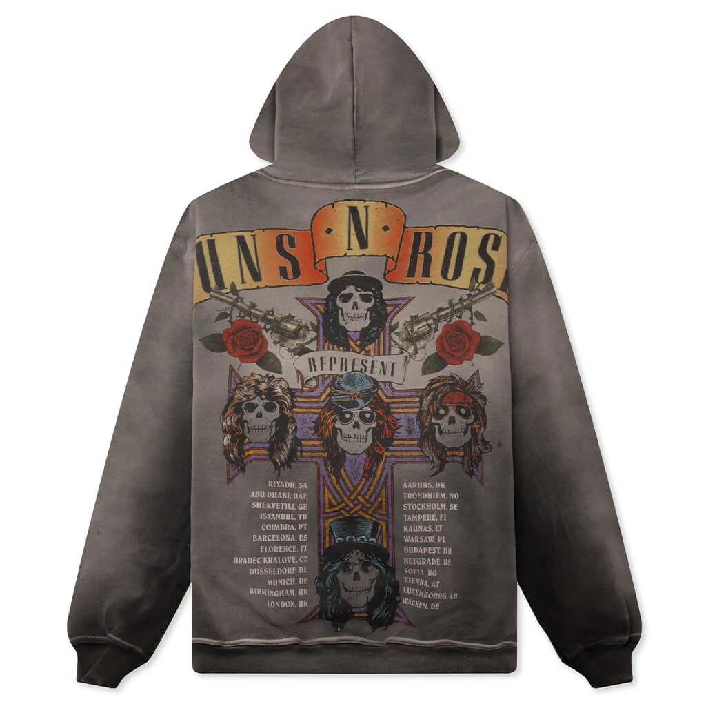 Customized OEM 100% Cotton Ripped And Front-back Printed Hoodie With New Design Stonewashed Finish Rhinestone Men's Sweatshirt