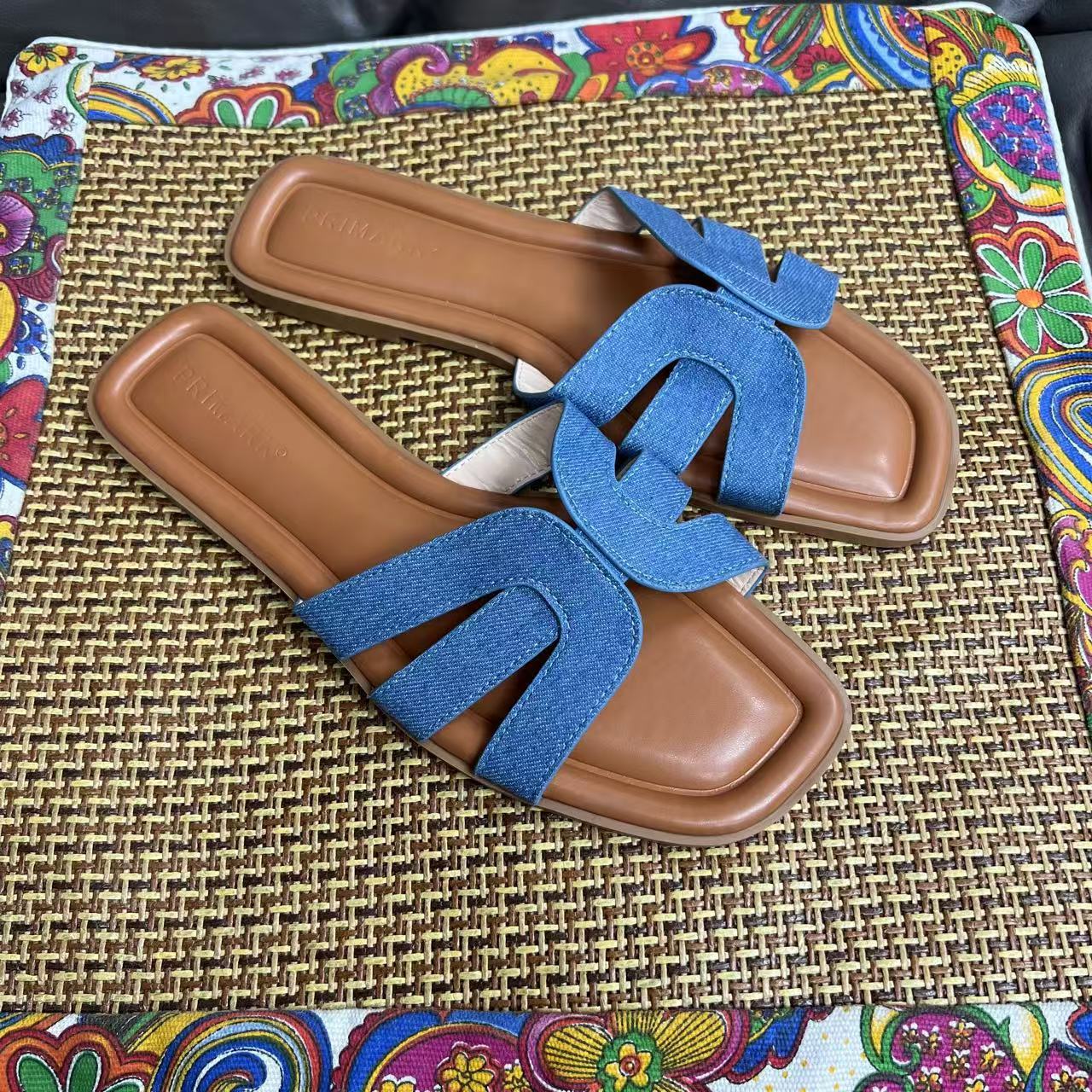 Women's Spring Summer Autumn Square Toe Flat Mules for Fashion Multi-Color Casual Cheap 2025