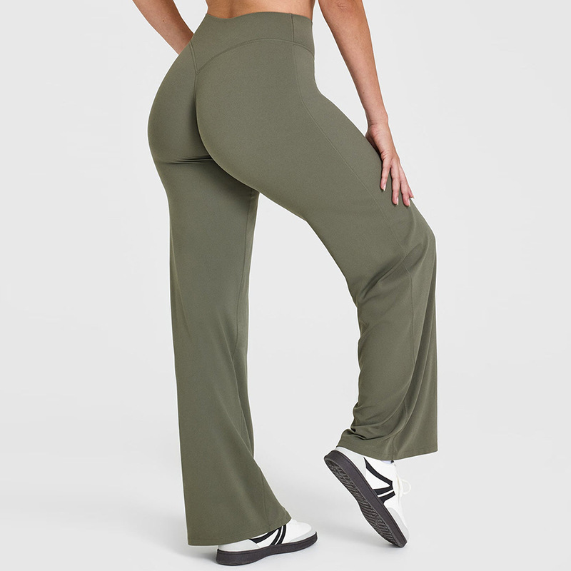 21 Colors Women's Casual Spring Summer Yoga Pants Loose Sports Fitness Wear Solid Outdoor Straight Pant Extended-length Pants