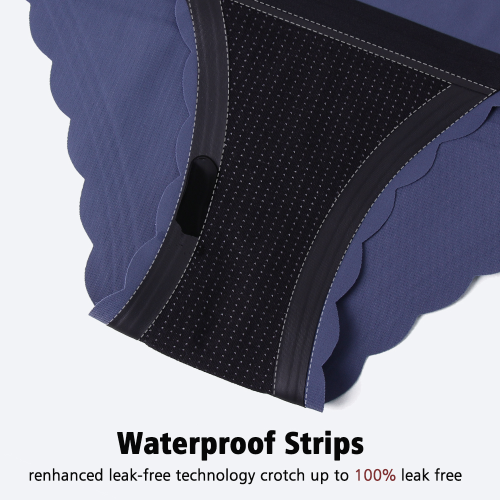 Women 4-layer Leakproof Menstrual Underwear Culotte Menstruelle No Pfas Biodegradable Waterproof Strips Seamless Period Panties
