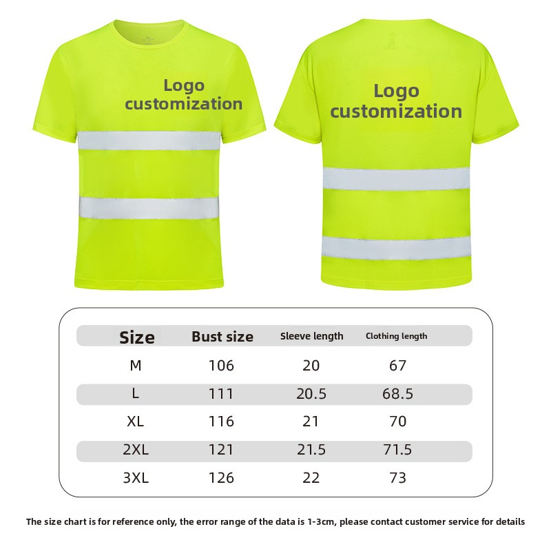 Direct Manufacturer's Quick-Dry Reflective T-Shirt Turn-Down Collar Construction Site Workwear Nighttime Traffic Safety Vest