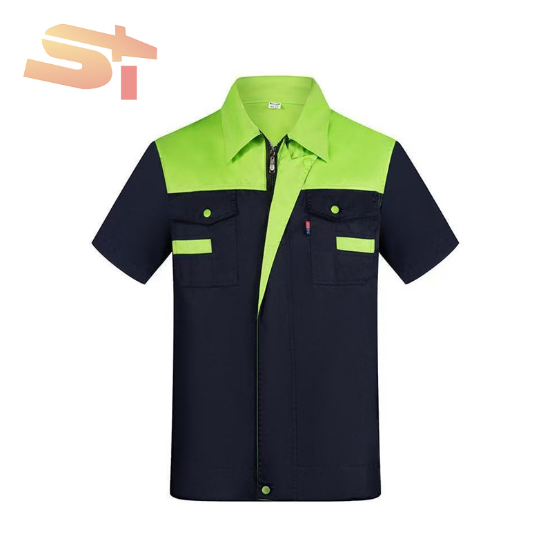 SIKE Summer Short-sleeve Protective Workwear Wear-resistant and Dirt-resistant Factory Workshop Auto Repair Uniforms