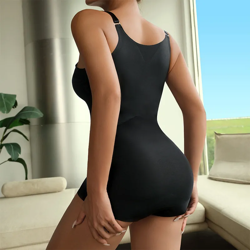 Solid Color Sweat Band Waist Trainer with Adjustable Shoulder Straps Shapewear