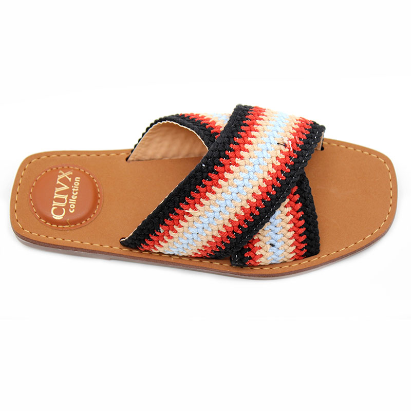 Casual Cross-strap Wear Flat Fashion slippers Women's Open Toe Cool Braid Trend New Holiday Light Simple Womens slippers Leisure