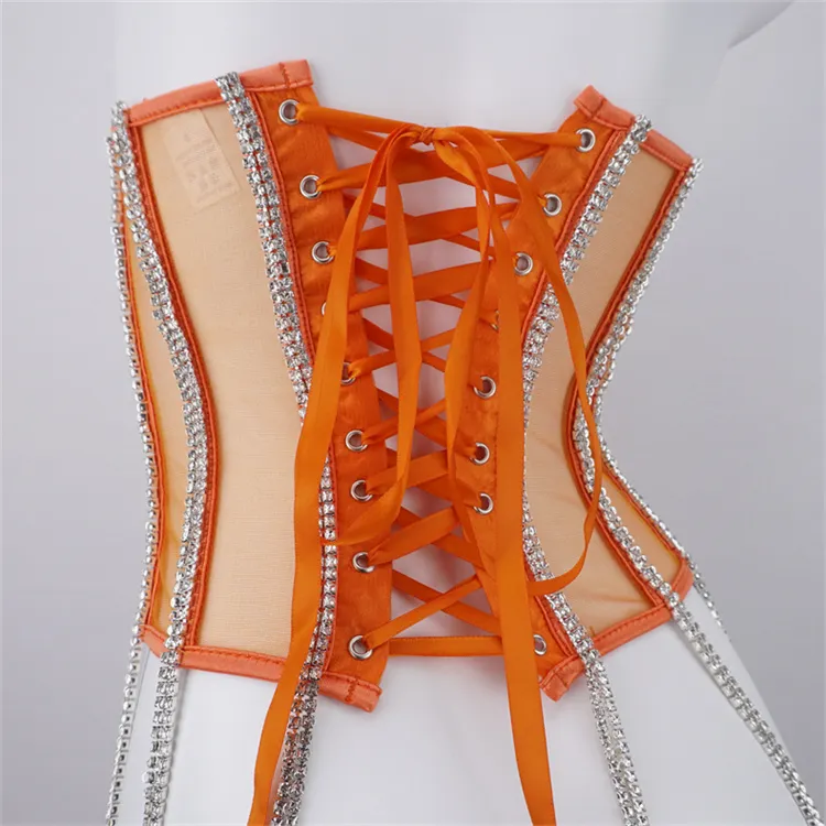 Bright Diamond Chain Shapewear Hot Girl Outside Wear Hipster Corset