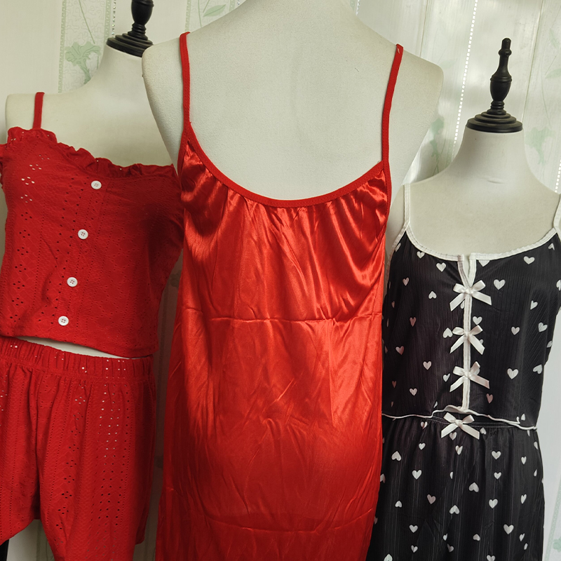 Plus Size Women's Pajamas Sleep Lingerie Satin Nightgown Mini Slip Sleepwear Short Nightwear