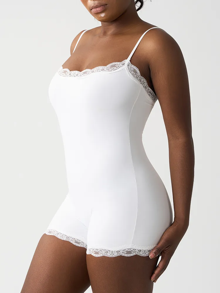 Lace Bodysuit Shapewear Detailed Fitting View