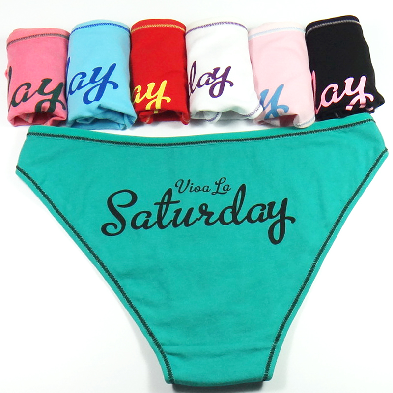 Yun Meng Ni Underwear 7 Days 7 Colors 7 Choices Daily Briefs Breathable Cotton Sexy Ladies Panties