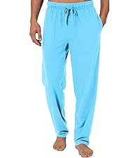 Men's Classic Lounge Jersey Solid Pajama Pants-Summer Casual Soft Cotton Blend Quick Dry Elastic Waistband Drawstring Relaxed