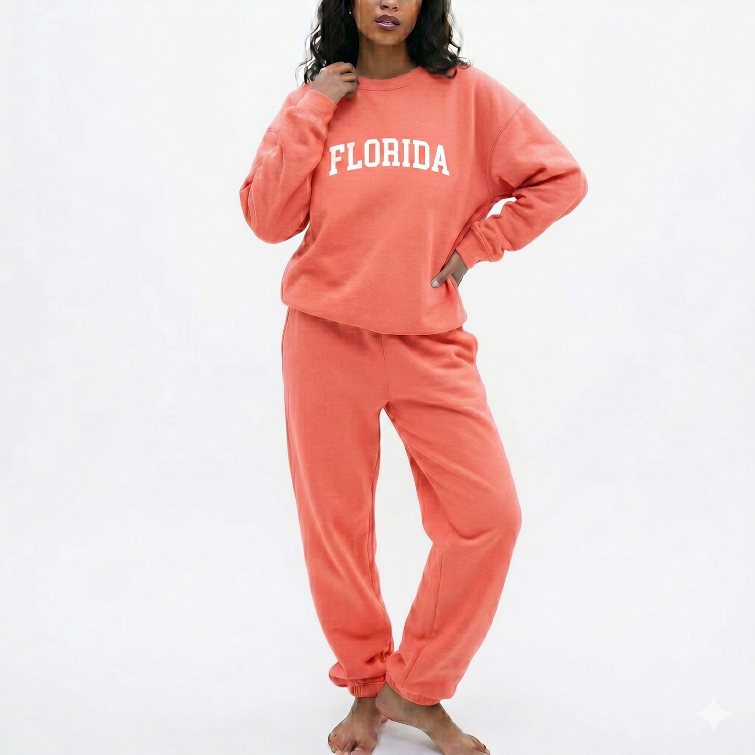 Luxury Minimalist Solid Blank Tracksuit Women Custom Embroidery Regular Fit Two Piece Heavyweight 100% Cotton Fleece for Wear