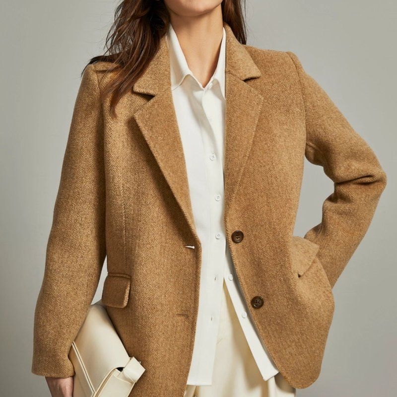 Women's French-Style Premium Wool-Blend Coat - Winter New Arrival Double-Faced Woolen Outerwear