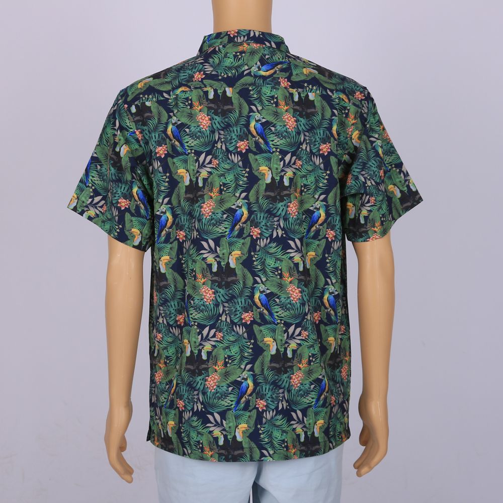 Resort Hawaii Print Men Summer Shirt Wholesale All Over Beach Custom Shirts Leisure Floral Beautiful Shirts