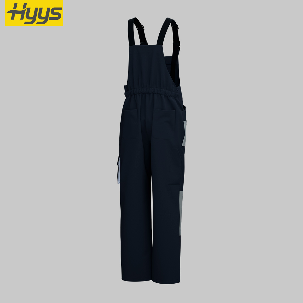 Wear Resistant Mining Work Suits Jacket and Bib Pants Construction Work Uniforms with Multi Pockets Men Workwear