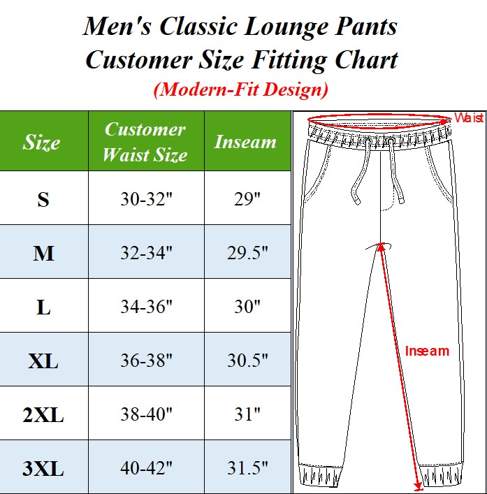 Men's Classic Lounge Jersey Solid Pajama Pants-Summer Casual Soft Cotton Blend Quick Dry Elastic Waistband Drawstring Relaxed