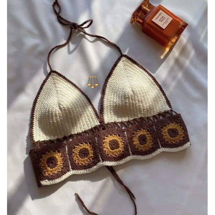 Handmade Crochet Beachwear Women Casual Sexiness Vacation Wear Bra Style Beachwear Bikini Latest Swimwear Handcrafted in India